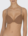 Natori Pure Luxe Underwire T-shirt Bra In Dulce / Lt Mocha