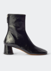 Proenza Schouler Glove Crinkled Patent-leather Ankle Boots In Patent Black