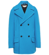 Marni Double-breasted Virgin Wool Peacoat In Cobalt
