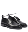 Jil Sander Black Royal Anklet Leather Brogues In Black