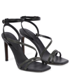 Brunello Cucinelli Monili Leather Ankle-strap Sandals In Black