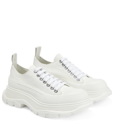 ALEXANDER MCQUEEN TREAD SLICK CANVAS SNEAKERS