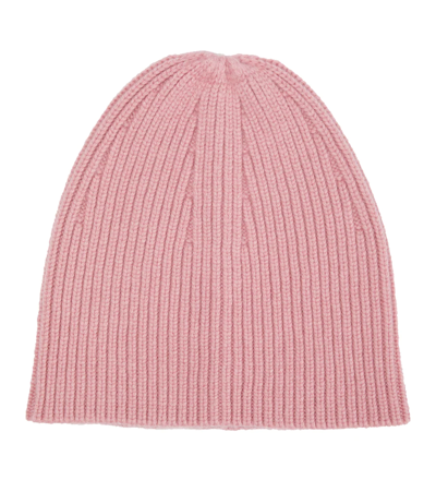 Max Mara Street Ribbed-knit Cashmere Beanie In Bianco