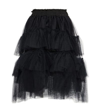 Simone Rocha Tulle Miniskirt In Black