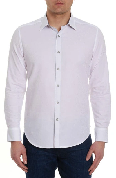 Robert Graham Bayview Long Sleeve Button Down Shirt In White