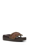 Donald Pliner Fifi Flip Flop In Dark Brown