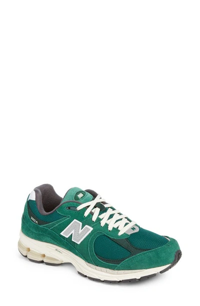 New Balance 2002r Leather-trimmed Suede And Mesh Sneakers In Green