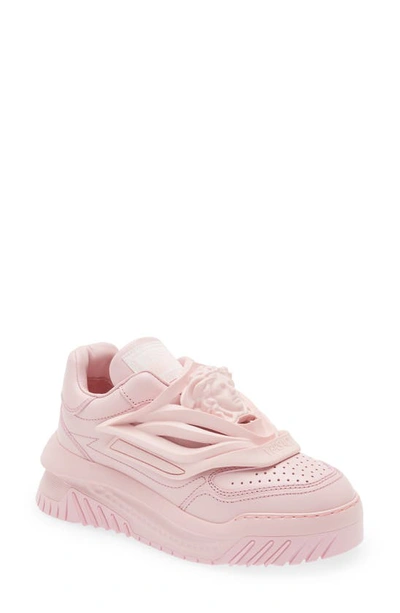 Versace Odissea Caged Rubber Medusa Sneakers In Rose (pink)