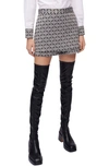 Maje Trompe L Oeil Lam Jacquard Shorts In Black/glitter