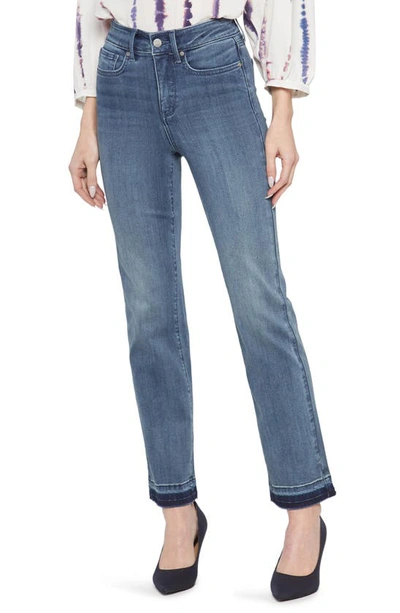 Nydj Released Hem Straight Leg Jeans In Blue