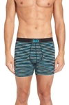 Saxx Vibe Super Soft Slim Fit Boxer Briefs In Black Space Hiker Stripe