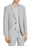 Open Edit Plaid Extra Trim Stretch Wool Blend Sport Coat In Grey Glen Plaid