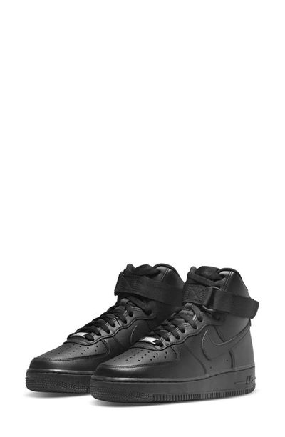 Nike Air Force 1 Hi "triple Black" Sneakers In Black
