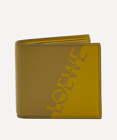 Loewe Signature Bifold Wallet In Olive