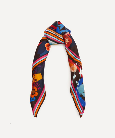 Heti's Colours Lou Silk Scarf In Fuchsia Pink