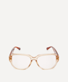 Linda Farrow Renee Square Acetate Optical Glasses In Light Gold