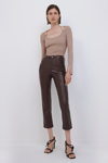 Jonathan Simkhai River Vegan Leather Pant In Coffee