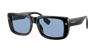 Burberry Logo Detail Rectangular Frame Sunglasses In Light Blue