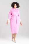 Natori Luxe Shangri-la Tencel™ Wrap Robe In Heather Violet Quartz