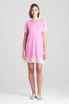Natori Luxe Shangri-la Tencel™ Short Sleeve Sleepshirt Pajamas In Heather Violet Quartz
