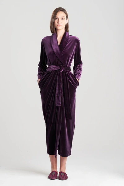 Natori Purple Dove Natalie Velvet Robe In Blackberry