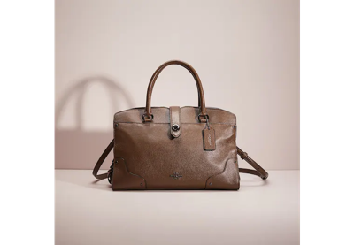Coach Restored Mercer Satchel 30 In Dark Gunmetal/fatigue