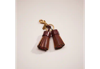 Coach Remade Colorblock Tassel Bag Charm In Brown/multi