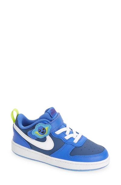 Nike Court Borough Low 2 Lil Fruits Little Kids' Shoes In Mystic Navy/ White/ Blue