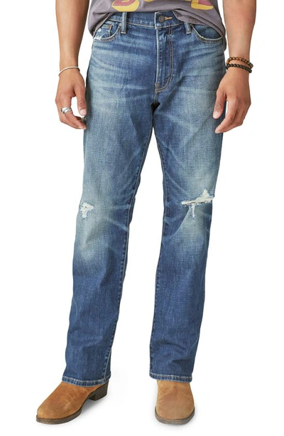 Lucky Brand Men's Easy Rider Boot Cut Stretch Jeans, Mercer In Blue