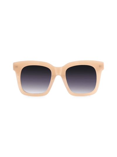 Aqs Women's 47mm Square Sunglasses In Beige