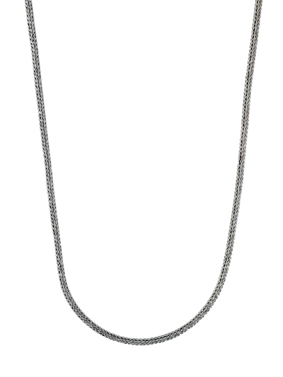 Eli Pebble Men's Sterling Silver Tulang Naga Chain Necklace