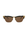Gucci Bamboo Effect Cat Eye Sunglasses In Black