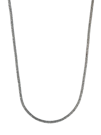 Eli Pebble Men's Sterling Silver Tulang Naga Chain Necklace