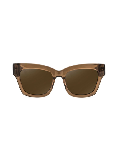 Aqs Women's 47mm Square Sunglasses In Brown