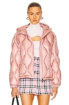 Moncler Anthon Hooded Quilted Ripstop Down Jacket In Pink