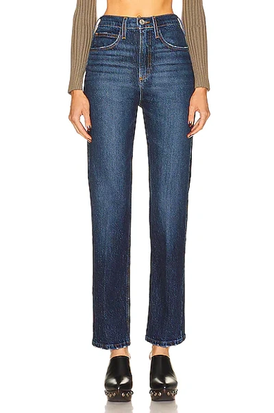 Frame Le Sylvie High-rise Straight-leg Jeans In Mid Denim