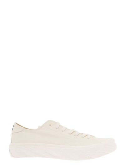 Age Gaudenzi Man's Low Top White Canvas  Sneakers