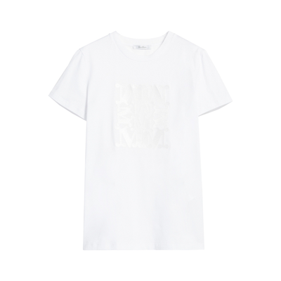 Max Mara Park Logo Jersey T-shirt In White