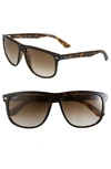 Ray Ban Boyfriend 60mm Flat Top Sunglasses - Tortoise Gradient In Tortoise Gradient