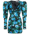 Alessandra Rich Silk Mini Dress In Black