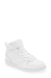 Nike Court Borough Mid 2 Basketball Shoe In White/ White