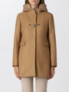 Fay Hooded Duffle Coat In Camel