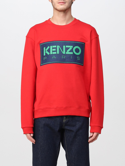 Kenzo Logo 棉质卫衣 In Red