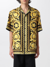 Versace Ornate Baroque Patterned Shirt In Black