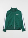 Palm Angels Logo-print Zip-up Bomber Jacket In Green