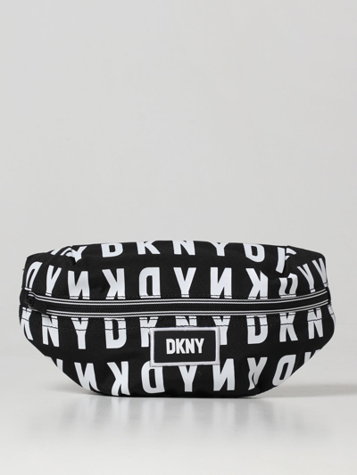 Dkny Kids' Logo-print Belt Bag In Black