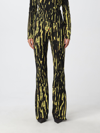 Ambush Graphic Printed Slit Flared Pants In Yellow