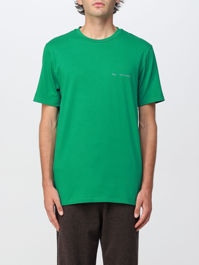 Daniele Alessandrini T-shirt With Mini Logo In Green