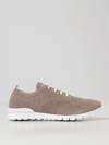 Kiton Cotton Mesh Sneakers Reinforced Toe In Beige