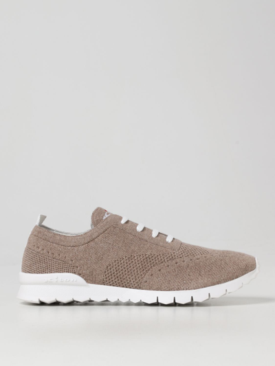 Kiton Cotton Mesh Sneakers Reinforced Toe In Neutral